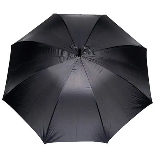 Golf Umbrella - Faux Wooden Handle Black Open